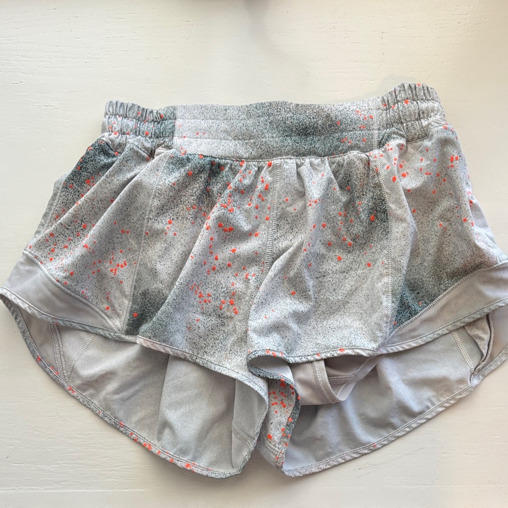 lululemon athletica Gray and Orange Athletic Shorts